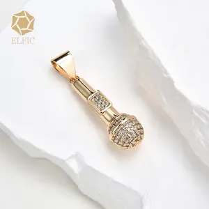 Elfic Charms For Jewelry Making Jewelry Findings Components 18k Gold Jewelry Pendant Wholesale