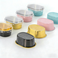 Boîte en aluminium de forme personnalisée pour gâteau au fromage, moule ovale en aluminium pour pudding, outils de cuisson