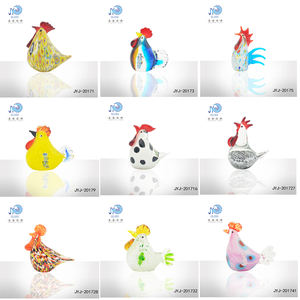 <span class=keywords><strong>Murano</strong></span> patung kaca ayam jantan, hiasan tangan ayam Paskah dalam ruangan pola unik hadiah kerajinan kaca - Product Image 3