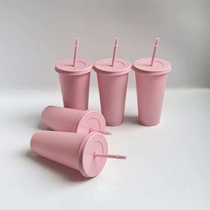 Gobelets en plastique de 32 oz avec paille à débit direct et couvercle, design simple pour la rentrée scolaire, le camping et les activités de plein air - Product Image 3