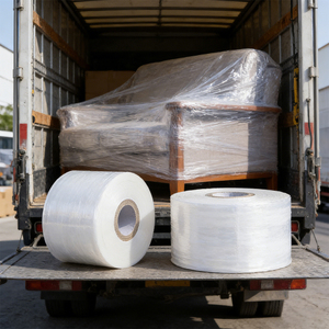 <span class=keywords><strong>Film</strong></span> étirable de qualité industrielle, transparent, en LLDPE, pour systèmes d'emballage automatique de palettes, ligne de production à haute vitesse - Product Image 2