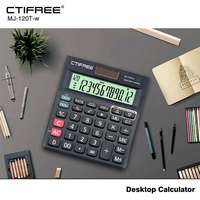 Calculatrice de bureau professionnelle 12 chiffres avec fonction de vérification de notes, idéale comme cadeau de bureau élégant