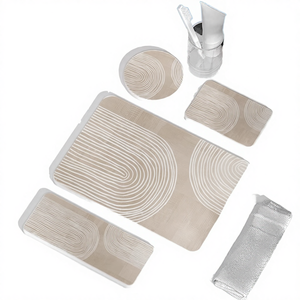 Geyon Minimalist Grey Diatomaceous Earth Eco-Friendly Round <b>Soap</b> <b>Holder</b> Water Absorbing Stone Tray Size - Product Image 4