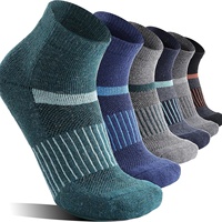 Chaussettes de randonnée pour hommes, athlétiques, respirantes, avec coussinets, pour la course à pied, les sports de plein air, les activités de performance
