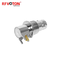 Connecteur TRB Twinaxial/Triaxial Jack Femelle à Trois Broches, Montage sur Panneau Non Constant, Traversant, Angle Droit, à Souder
