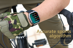 K57 PRO 1.96 pouces IPS 100 + plusieurs modes d'exercice 400mAh grande batterie BT appel musique Reloj Inteligente Hombre montre intelligente pour hommes - Product Image 5