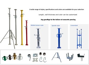 8ft 10ft 15ft Heavy Duty Shuttering Scaffolding Acrow Jack Steel Galvanized <strong>Adjustable</strong> <strong>Shoring</strong> <strong>Post</strong> WOHENG WH-A - Product Image 6