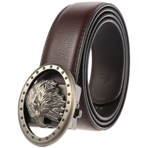 <span class=keywords><strong>Ceinture</strong></span> à cliquet automatique <span class=keywords><strong>en</strong></span> <span class=keywords><strong>cuir</strong></span> véritable <span class=keywords><strong>sans</strong></span> trous Eagle Western Buckle Cowhide Black Men Comfort Slide - Product Image 2