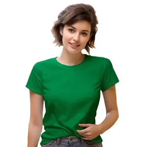 여름 빈 의류 여성 의류 도매 O-넥 니트웨어 크롭 탑 여성 티셔츠 제조 업체