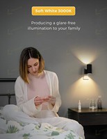 Lampes de nuit à brancher LOHAS AU, capteur crépusculaire, blanc chaud, éclairage nocturne à intensité variable, lampe de nuit LED moderne pour chambre à coucher