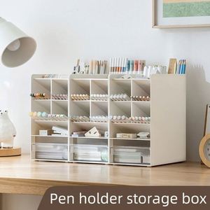 OEM/ODM <b>Large</b> Capacity 5-Layer Desktop <b>Storage</b> Rack With Drawer <b>Plastic</b> <b>Storage</b> <b>Containers</b> for School Living Room Home Office - Product Image 2