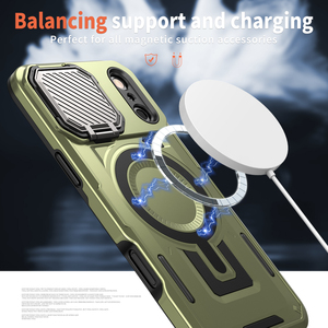 Coque de téléphone portable hybride anti-chute avec support d'anneau en métal pour <span class=keywords><strong>iPhone</strong></span> 17 Pro Max 17 coque magnétique - Product Image 4