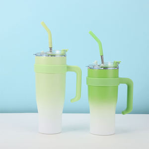 Taza metálica de 40 oz al por mayor, tazas de regalo para empresas, taza de café con aislamiento al vacío con pajita y tapa para acampar al aire libre - Product Image 6