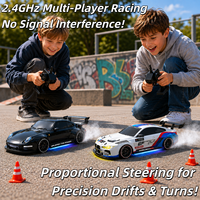 Coche de Carreras a Control Remoto EPT 1:24 RC Drift 4WD 2.4GHz Totalmente Proporcional de Alta Velocidad 20KM/H con Neumáticos de Derrape y Carreras para Niños de 8+ Años