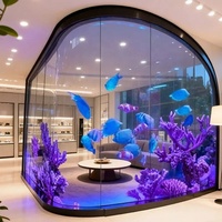 Affichage LED transparent flexible Perspective pour la publicité en vitrine de magasin