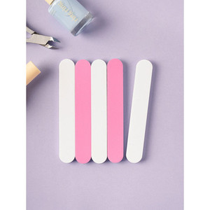 Mini pulidor de uñas con logotipo personalizado, juego de 5 piezas, papel de lija de doble cara, esmeril, Forma cuadrada, herramienta de Arte de uñas para uso en salón y cuidado de uñas - Product Image 1