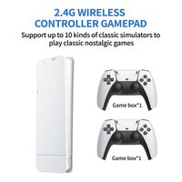 Console de jeu vidéo M15 Plus Mini TV 64G 4K avec jeux rétro 21000 PS1 Manettes de jeu sans fil Prise UE Prend en charge les formats PS2 GB
