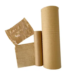 SAITAO 70g 80g Biodegradable Honeycomb Paper Roll 100m Customized Cushioning Honeycomb Paper Wrap