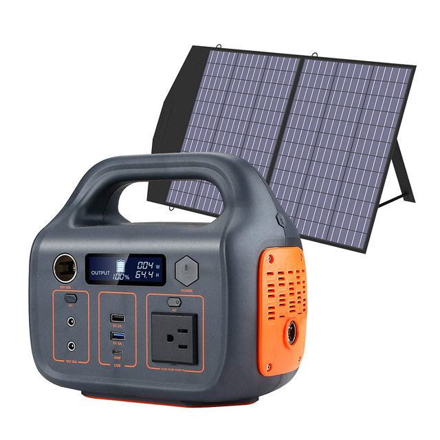 Solar Generator 2400wh/1000w Inverter 500w Portable Power Station Battery
