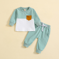 Ensemble de vêtements pour garçon de 0 à 3 ans, automne-hiver, vente en gros, ensemble décontracté, pull à manches longues et pantalon, ensemble de vêtements pour petits garçons, 2 pièces