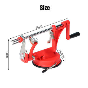 Éplucheur à pommes manuel en aluminium, spirale, à manivelle réglable, trancheuse à poires, machine à éplucher les fruits, pour la préparation de tartes, en acier inoxydable - Product Image 6