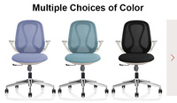 Chaise de bureau exécutive ergonomique moderne de haute qualité, réglable, avec accoudoirs rabattables, pivotante, design en maille, garantie de 2 ans, coussin rembourré