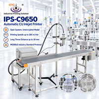 Sistem Pencetakan Inkjet Otomatis dengan Belt Conveyor, Mesin Pengkodean CIJ untuk Kemasan Makanan, Minuman, Kosmetik, Plastik, dan Kaca IPS-C9650