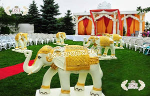 Boda Pasarela Elefante FRP Estatuas Asequible Boda Pasarela Elefante Estatuas Srilankan Boda Entrada Tema Elefantes Reino Unido - Product Image 2