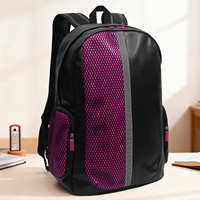 Sac à dos scolaire et professionnel réfléchissant pour usage quotidien avec compartiment rembourré pour ordinateur portable 15,6 pouces, idéal pour les voyages et la gym, en cuir PU imperméable