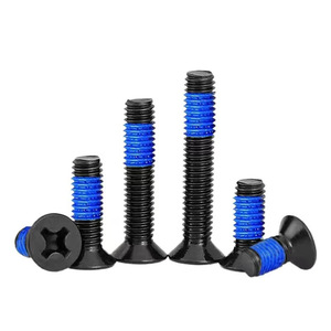 Chính xác điện tử 304ss vít M2-M8 chìm phẳng đầu chéo khe màu xanh Nylon tấm chống rơi chủ đề Khóa ốc vít - Product Image 2