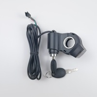 Vente en gros de pièces de moto Serrure universelle de moto 24V /36V/ 48V / 60V / 72V Serrure électrique d'accélérateur pour scooter avec clé