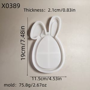 Moules de coulée en résine faits à la main pour bricolage ornements décoratifs Ins Style Silicone pour moule de stockage de lapin X0389 outils de gâteau - Product Image 2