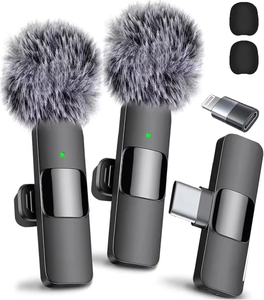 K9 2.4G Mini taşınabilir kablosuz yaka klip mikrofon C yaka mikrofonu için canlı gösteri yayın röportaj Vlog kısa Video - Product Image 1