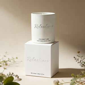 Bougie dans un bocal en verre personnalisé Relaxlines, bougies parfumées en cire de soja faites à la main, de différentes tailles et couleurs - Product Image 3