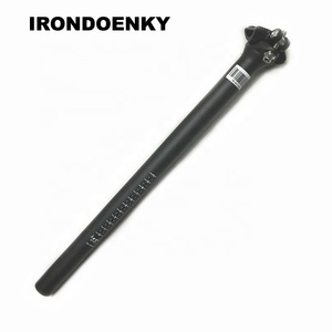 IRONDONKEY 3K Carbon Rennrad Mountainbike Sattelstütze Matt MBT <span class=keywords><strong>Mtb</strong></span> Sattelstütze OEM LOGO 25,4 mm Carbonfaser-Sattelstütze - Product Image 2