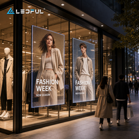 Şık Tasarımlı Perakende Mağazaları İçin Hazır Eklemesiz Montajlı Kurumsal Sabit Kurulumlu İnce Aralıklı Şeffaf LED Video Duvar P3.91