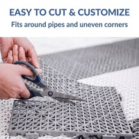 Dalles de Sol Modulaires PVC Emboîtables Antidérapantes – Tapis de Drainage en Plastique avec Caractéristiques de Résistance au Glissement