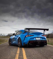 Aile de lèvre de coffre arrière de style Vrs en fibre de carbone pour Toyota SUPRA A90 MK5 réglage automatique