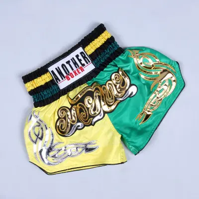 Kickboxing-pantalones cortos de boxeo para hombre y mujer, Bóxer ligero y transpirable con estampado de tigre Muay Thai