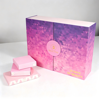 Boîte de calendrier de l'avent de Noël, calendrier de compte à rebours de 25 jours, boîte cadeau rigide rose or, boîte surprise de Noël avec 25 mini-boîtes