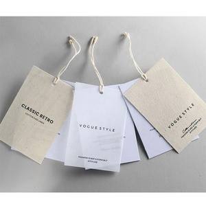 Nhãn Hàng May Mặc Hai Mặt Vải Chăm Sóc Sản Phẩm Giặt/Hướng Dẫn Giặt Khô Canvas Hang Tags - Product Image 2