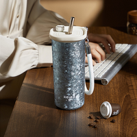 Nouvelle tasse à café élégante de 17oz en titane pur haute apparence gobelet à double boisson tasse thermos en titane pour voiture et bureau