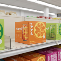 Boîte d'emballage en carton ondulé RSC personnalisée recyclable FSC pour les canettes et bouteilles de boissons énergisantes