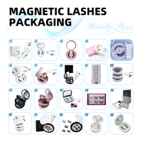 Ensemble de cils magnétiques 3D en cheveux synthétiques de marque privée, style naturel, faux cils avec eyeliner magnétique