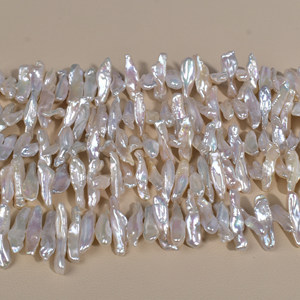 Cuentas Sueltas Blancas de Agua Dulce Naturales de Estilo Barroco, Perforadas, Semi-Acabadas, de Forma Irregular para Diseños Creativos - Product Image 2