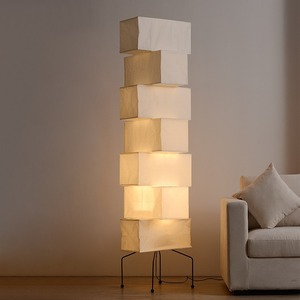 Lampe sur pied en <span class=keywords><strong>papier</strong></span> de riz japonais, décoration artisanale de style Wabi-sabi, pour salon, chambre ou salle de thé chinoise zen. - Product Image 4