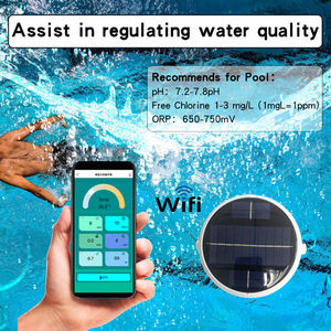 Moniteur de qualité de l'<span class=keywords><strong>eau</strong></span> avec contrôle par application WIFI, détecteur de <span class=keywords><strong>piscine</strong></span> solaire haute précision 0,1 pH pour le <span class=keywords><strong>test</strong></span> du pH, de la <span class=keywords><strong>salinité</strong></span>, de l'ORP et du chlore résiduel - Product Image 3
