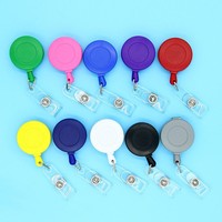 Entrega Rápida, Clip Retráctil Ecológico de Plástico con Forma Redonda, Fácil de Desprender, Hebilla Antipérdida, Llavero Yoyo, Porta Credenciales Retráctil, en Stock