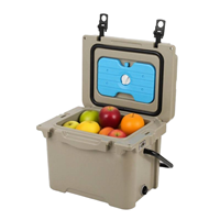 Glacière isotherme portable 15L en PE rotomoulé, moderne, réutilisable, pour camping, pêche, stockage de glace sèche, étanche, 5 jours, avec logo personnalisé