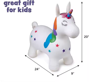 Jouet gonflable personnalisé de cheval sautant de bébé pour des enfants pour la voûte de spectacle et les manèges de licorne jouet de Type animal - Product Image 3